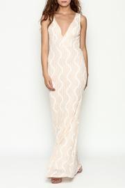  Long V Neck Dress