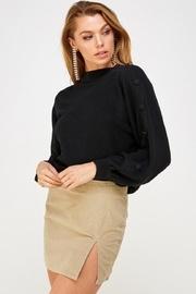  Button Shoulder Sweater