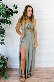  Olive Backless Jumpsuit