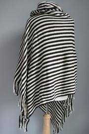  Striped Fringed Poncho