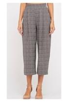  Glen-plaid Cropped Trousers