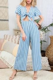  Stripe Peekaboo Jumpsuit