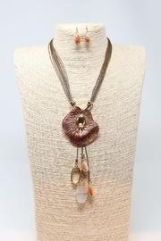  Stone Drop Necklace-set