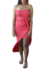 Coral Drape Dress
