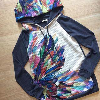  Watercolor Quilted Hoodie
