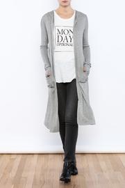  Ribbed Hoodie Duster