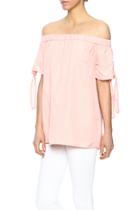  Peach Off Shoulder Top