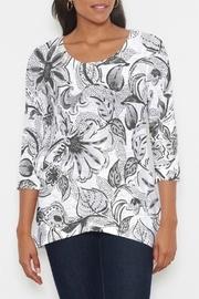  Baltic Watercolor Black Hi-lo Thermal Tunic