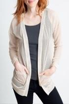  Mesh Cardigan Sweater