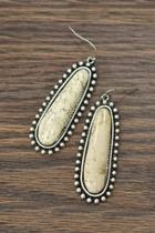  Natural White Turquoise Earrings