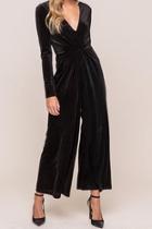  Gathered Velvet Jumpsuit