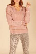  Lace-up V-neck Hoodie