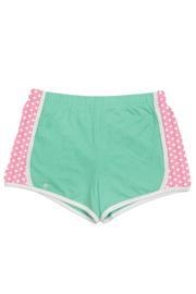 Mint And Coral Dot Shorts