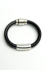  Black Leather Bracelet