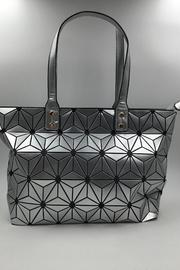  Silver Patent Tote