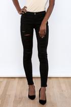  Black Slit Jeans