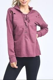  Distressed Plum Hoodie