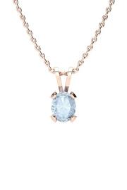  Rose Aquamarine Necklace