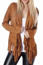  Fringe-hem Suede Jacket