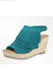  Turquoise Fringe Wedge