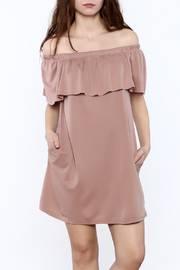  Mauve Off-shoulder Dress