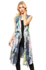  Patchwork Long Vest