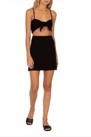  Short Black-ribbed Skirt