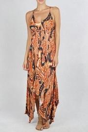  Geo Print Backless-dress