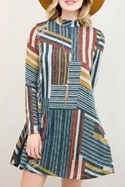  Teal Multi-stripe Dress