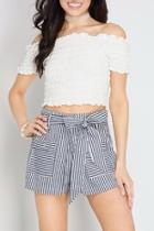  Peekaboo Striped Shorts