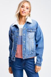  Sherpa Fleece Trucker Denim Jacket