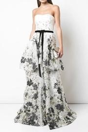  Strapless Tiered Gown