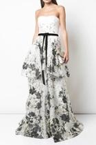  Strapless Tiered Gown