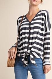  Jayne Striped-knit Top