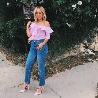  Ruffle Pink Top