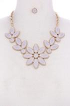  Flower Grey Necklace-set