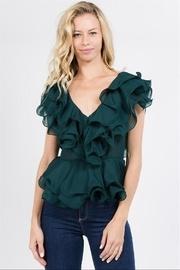  Frill Peplum Blouse