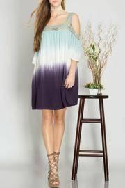  Cold Shoulder Ombre Dress