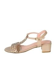  Patent-beige T-bar Sandal