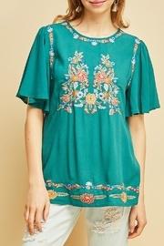  Jade Embroidery Top