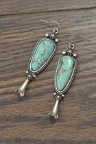  Squash Blossom Natural Turquoise Earrings