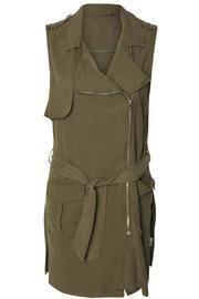  Asymmetrical Khaki Vest