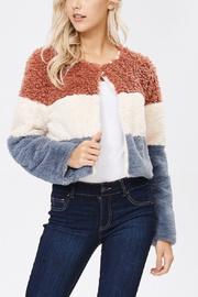  Colorblock Fur Coat