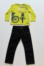  Motorcycle Tee & Jeans Set