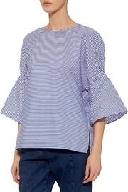  Stripe Shirred Top