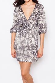  Abstract V-neck Dress