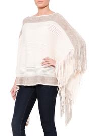  Striped Fringe Poncho