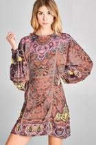  Love-boho Print Dress