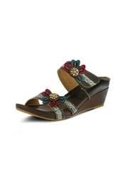  Bacall Brown Wedge