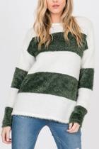  Striped Eyelash Sweater